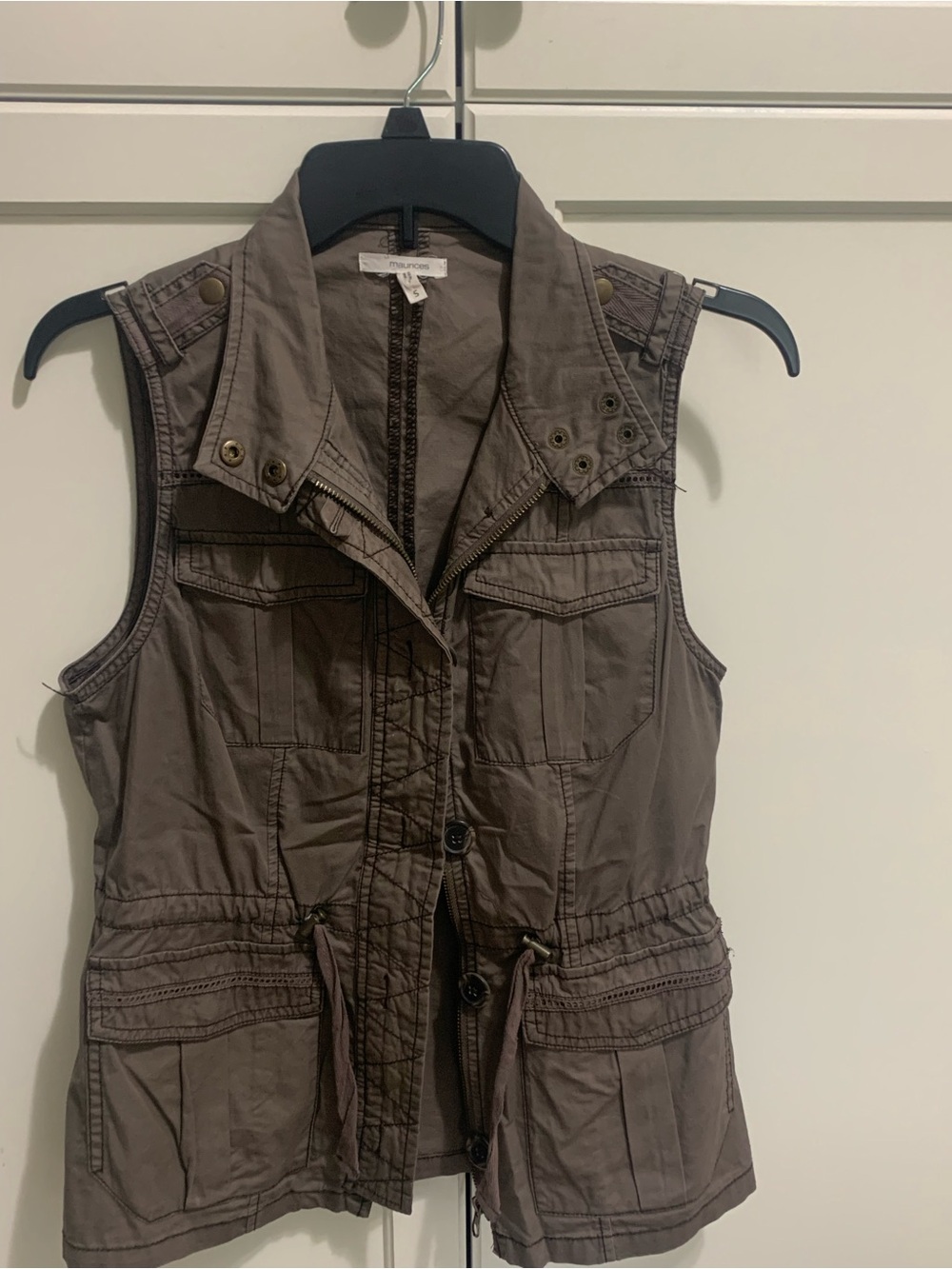 Maurices Utility Vest in Taupe Brown